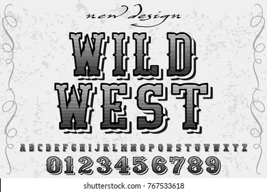 font script typeface vector named wild west