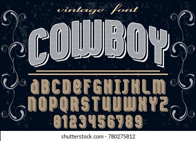 font script typeface vector named cowboy