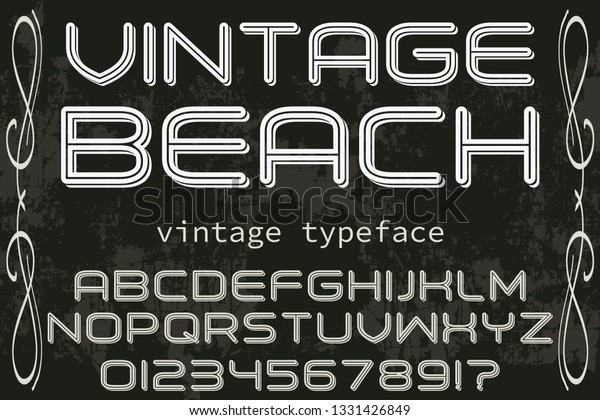 Font Script Typeface Vector Named Vintage Stock Vector