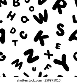 font seamless pattern, vector illustration clip-art