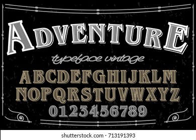 font serif typeface vector named adventure
