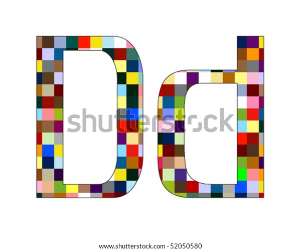 Font Set 1 Letter D Isolated Stock Vector (Royalty Free) 52050580 ...