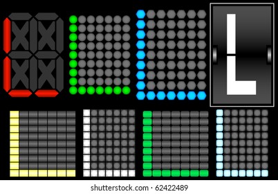Font Set 4 Digital Display Letter L
