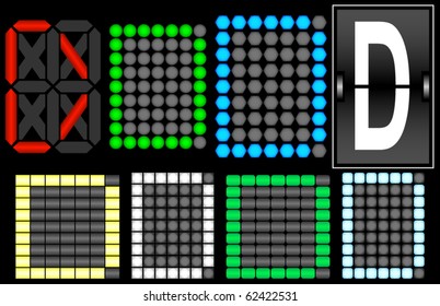 Font Set 4 Digital Display Letter D