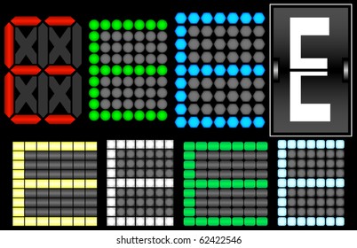 Font Set 4 Digital Display Letter E
