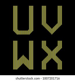 Font set, illustration. Line letters. Typography vector icon set. Typography alphabet for Designs: Logo, Greeting Cards, Symbol etc...