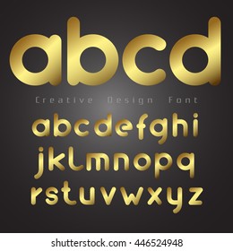 font set vector with Gold Color on Dark background for you design
,Futuristic font, Cosmic, Vector alphabet set, Elegant light font , typeface, typography, typewriter.