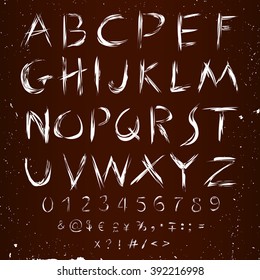 Font set, vector illustration