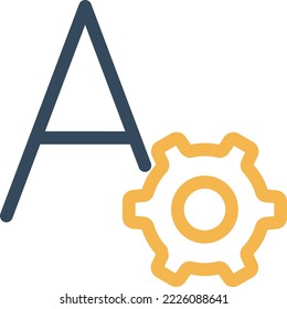Font setting Vector Icon which is suitable for commercial work and easily modify or edit it
