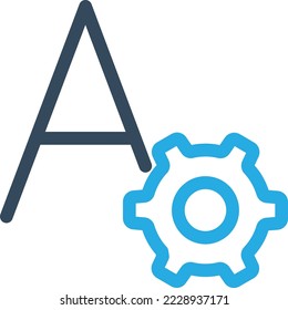 Font setting Vector Icon which is suitable for commercial work and easily modify or edit it