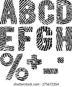 font in shape fingerprints