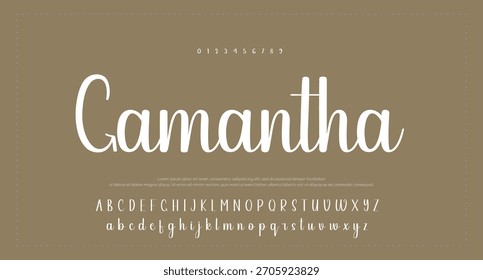 Fuente Fuente Fuente de letras de script de firma 