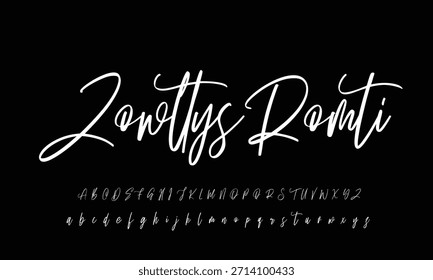 Font Signature script lettering font 