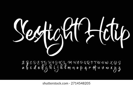 
Fuente Fuente Fuente de letras de script de firma