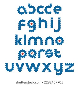 Font simple gear logo icon template