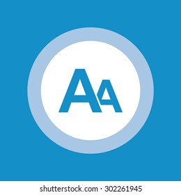 Font size flat icon in circle