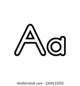 Font Size Flat Vector Icon 
