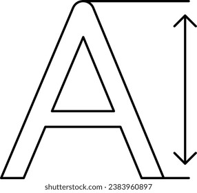 Tamaño de fuente, icono Diseño gráfico