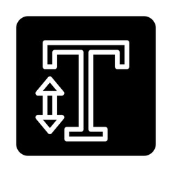 Font size icon. Concept of text editing, typography, and formatting.