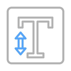 Font Size Icon. Concept of text editing and formatting.