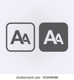 Font size icon set . Vector illustration