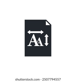 Font Size icon symbol template for graphic and web design collection logo vector illustration