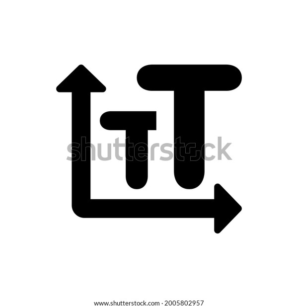 Font Size Icon Vector Eps File Stock Vector Royalty Free 2005802957