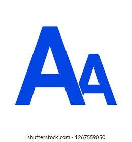 Font size icon. Vector illustration