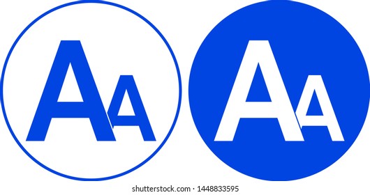 Font size icon. Vector illustration