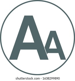 Font size icon. Vector illustration