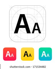 Font Size Icon. Vector Illustration.