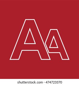 Font size icon . Vector illustration