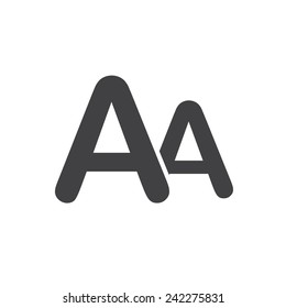 Font size, modern flat icon
