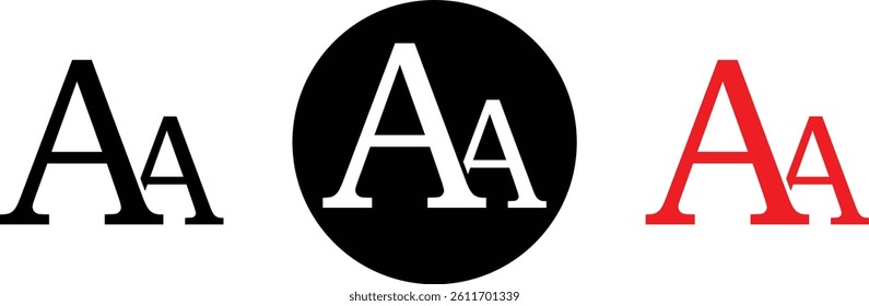font size symbol vector illustration.