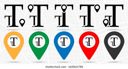 Font size, text icon. Simple glyph vector of text editor set icons for UI and UX, website or mobile application on white background