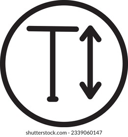 Font Size Text Outline Icon