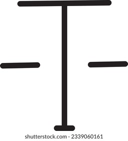 Icono de contorno de texto de tamaño de letra