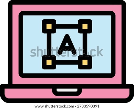 Font size Vector Icon Design Illustration