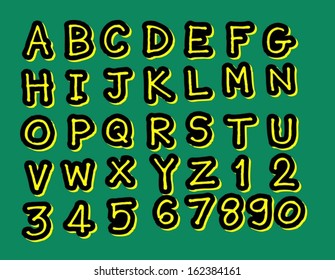 Font Sketch Hand drawing vector letters 