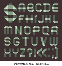 Font from spindrift scotch tape -  Roman alphabet (A, B, C, D, E, F, G, H, I, J, K, L, M, N, O, P, Q, R, S, T, U, V, W, X, Y, Z)