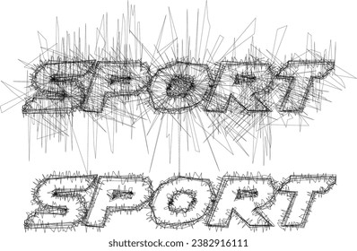 font sport art Free vector handwritten script font.