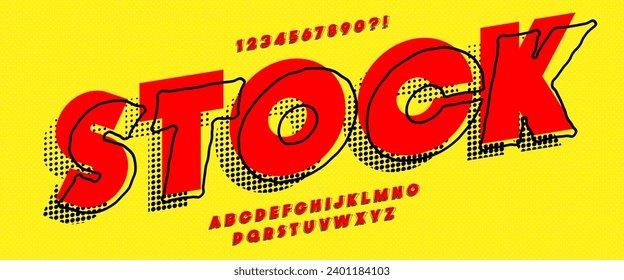 Font stock vector modern typography