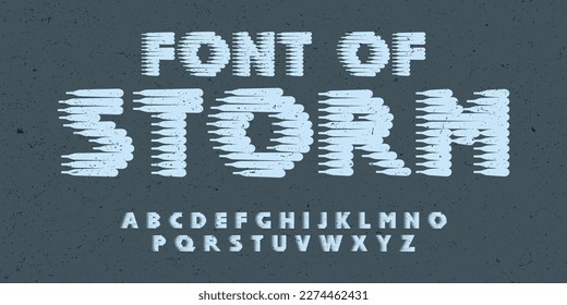 Font of Storm. Speed style font design fonts for logo, brand etc.
