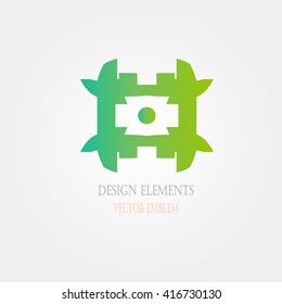 Font style, vector design template elements for your application or corporate identity. Gradient,simple,unusual,new,abstract logo.
