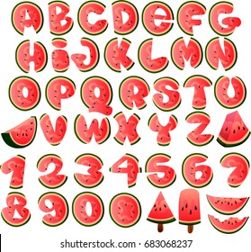 Font Summer Graffiti Watermelon