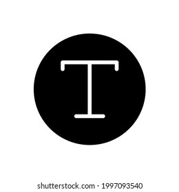 Font symbol icon with rounded style