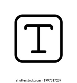 Font symbol icon with square style