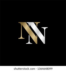 font symbol " NN " minimalis and simple template vector