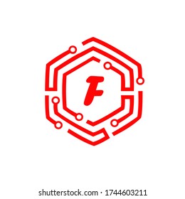 Font Tech Design, Modern logotipe, business corporate template.