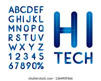 Font in techno style